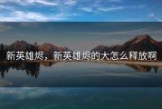 新英雄烬,新英雄烬的大怎么释放啊