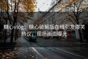 糖心vlog：糖心破解版在线引发爆笑热议，现场画面曝光