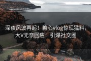 深夜风波再起！糖心vlog惊现猛料，大V无奈回应：引爆社交圈