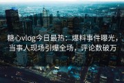 糖心vlog今日最热：爆料事件曝光，当事人现场引爆全场，评论数破万