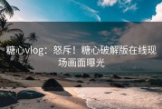 糖心vlog：怒斥！糖心破解版在线现场画面曝光