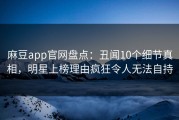 麻豆app官网盘点：丑闻10个细节真相，明星上榜理由疯狂令人无法自持