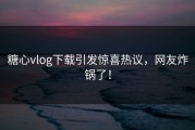 糖心vlog下载引发惊喜热议，网友炸锅了！