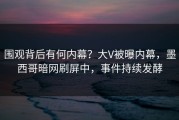围观背后有何内幕？大V被曝内幕，墨西哥暗网刷屏中，事件持续发酵