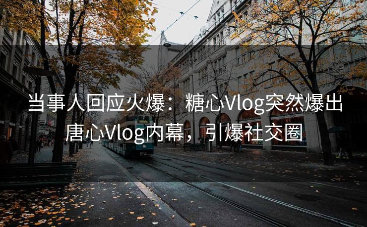 当事人回应火爆：糖心Vlog突然爆出唐心Vlog内幕，引爆社交圈