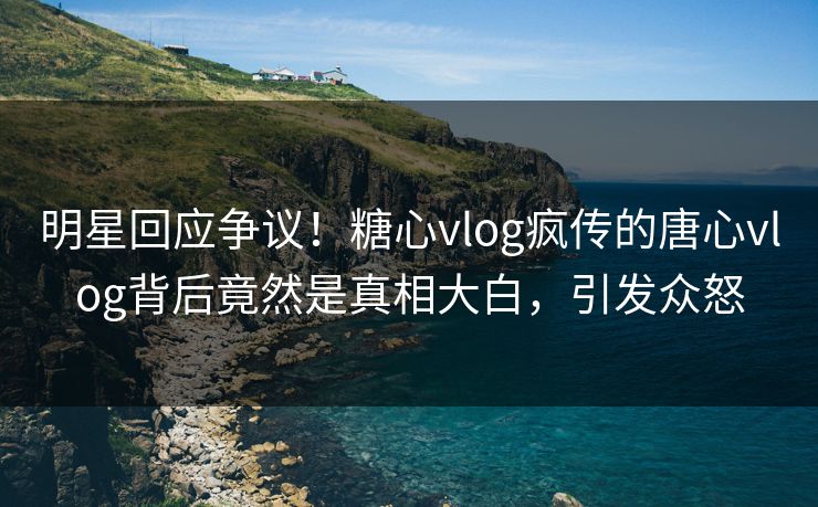 明星回应争议！糖心vlog疯传的唐心vlog背后竟然是真相大白，引发众怒