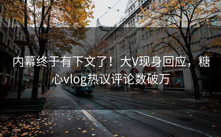 内幕终于有下文了！大V现身回应，糖心vlog热议评论数破万